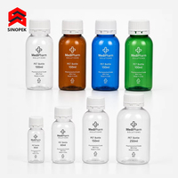 Flacon compte-gouttes en plastique PET avec bouchon doseur, qualité pharmaceutique, 20-100 ml, pour sirop, liquide, gouttes pour les yeux et les oreilles, sécurité enfant, inviolable, personnalisable OEM