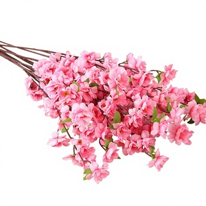 Branche de <span class=keywords><strong>fleur</strong></span> de pêcher artificielle en tissu de soie pour mariage, décoration intérieure, aménagement paysager de jardin <span class=keywords><strong>et</strong></span> photographie extérieure - Product Image 3