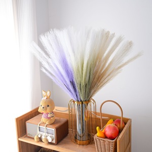 ดอกไม้ประดิษฐ์ติงหลานเฟเธอร์กราสสีแดงไวน์ สีเขียว สีขาวนม สีเหลืองอ่อน สีแชมเปญ สีม่วง สำหรับตกแต่งงานแต่งงานและบ้าน - Product Image 1