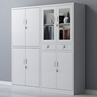 Armoire de classement en acier anti-effraction et résistante à l'humidité à 5 tiroirs latéraux avec étagères réglables pour un rangement sécurisé des documents (usage bureau et domicile)