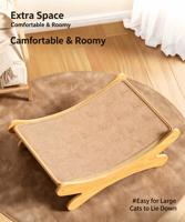 Lit et chaise longue pour chat en sisal durable, anti-chute de fibres, protège votre canapé, griffoir pour chat
