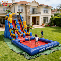 Toboggan aquatique gonflable en PVC GMY Commercial avec pompe à air double canal pour usage scolaire, public, jardin, éducatif et résidentiel