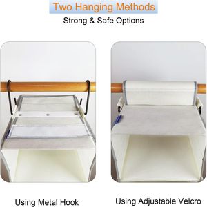 Hanging <b>Shoe</b> Organizer 8-Shelf With Side Pockets For Closet <b>Storage</b> Behind Door Wall Mount Fabric Non Woven 33x15x85cm - Product Image 3