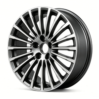 Jantes en alliage 22 pouces 5 trous 5x120 Noir classique Gris anthracite finition usinée Multi-rayons ET40mm PCD120mm pour