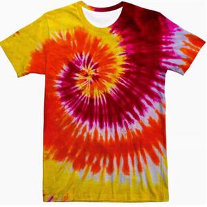 Fashionable Woman T Shirt Neck Dynamic Leopard <b>Tie</b>-<b>Dye</b> Print Casual Short-Sleeved Crop <b>Top</b> Button Decoration Breathable XS Size - Product Image 1