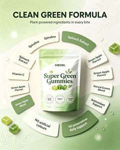 Gomitas Veganas de Pectina con Extracto Natural de Trigo Verde, Cebada y Espirulina, Marca Privada OEM/ODM, MOQ Bajo de 50 Piezas - Product Image 5