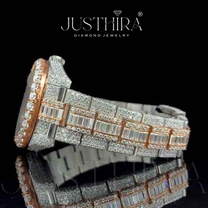 Best Quality Moissanite Diamond Quartz Watch Waterproof 3ATM Stainless Steel Luxury <b>Wristwatch</b> Available At Competitive Price - Product Image 3