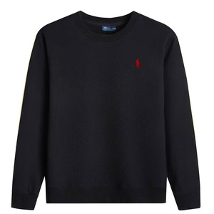 Maglione da <span class=keywords><strong>uomo</strong></span> in puro cotone di alta qualità, tinta unita, di tendenza, con ricamo del marchio, per il commercio transfrontaliero - Product Image 3