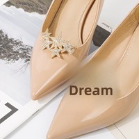 Chaussures de mariage à talons hauts, breloques pour sabots, décorations étoiles en alliage de zinc, boucles de chaussures décoratives amovibles DIY, clips floraux