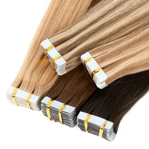 Russian Tape Hair Extensions Human Hair 28 Inches 100g Tape Extensions Human Hair Invisible Tape Ins Extension