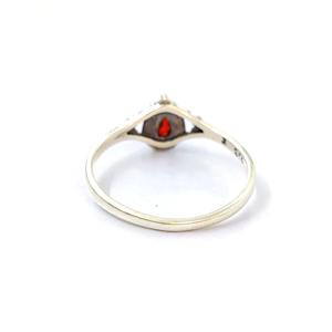 Bague en grenat, argent sterling 925, bague en pierre précieuse, grenat réglable, collection artisanale, bagues fines, bijoux en argent, prix de gros - Product Image 5