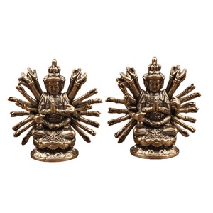 Estatua de Guanyin de Mil Manos, Figura de Buda Sentado en Latón Puro, Decoración para el Hogar, Adorno de Mesa, Escultura Artesanal - Product Image 5