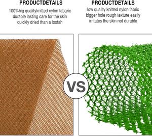 <b>Skin</b> Exfoliating Back Long Scrubber Nylon Mesh Shower Body Scrubbing Sponge Nylon Bathing African Net Bath Sponge Bath Towel - Product Image 6