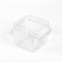Mini boîtes carrées transparentes en PET pour emballage de gâteaux, boîte en plastique individuelle pour desserts, pour épicerie et supermarché