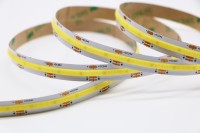 Bande lumineuse LED COB à très haut CRI > 90, DC24V, 7+7W/m, 608 puces, température de couleur 2700-6500K, gradation progressive, IP20, intérieur