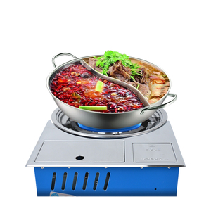 ร้านอาหารเกาหลีฝังในร่มบนโต๊ะ <span class=keywords><strong>Samgyupsal</strong></span> บิวเทนแก๊สย่างบาร์บีคิวย่างแก๊สสแตนเลส - Product Image 4