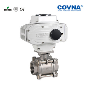 Vanne à boisseau sphérique électrique en acier inoxydable 304 Covna, trois pièces, filetée 15-50 mm, AC220V, pour eau, huile, vapeur - Product Image 4