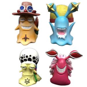 2 unids/set Anime Zoro <span class=keywords><strong>Luffy</strong></span> Ace Law Doflamingo <span class=keywords><strong>Den</strong></span> <span class=keywords><strong>Mushi</strong></span> PVC modelo de dibujos animados figura coleccionable juguete 1 pieza Manga figurita - Product Image 1