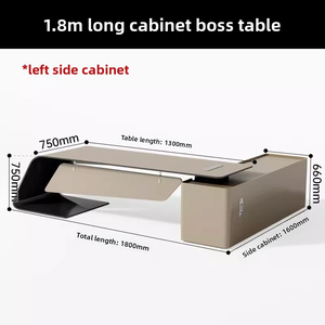 高さ調節可能なエグゼクティブL型MDFマネージャーデスク耐久性のある電気ワークステーション家具オフィス - Product Image 5