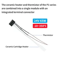 Untuk Bambu Lab P1S P1P Thermistor Bamboo Lab 24v 65w Pemanas Keramik Sensor Suhu 350 ℃   Untuk suku cadang pembaruan Hotend bambulab