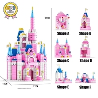 LELE 1000 piezas 6 en 1 Castillo, Ciudad, Casa, Villa, Palacio Real, Ladrillos de Construcción DIY, Juguetes de Ensamblaje, Sets de Bloques de Construcción