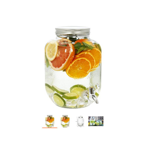 Hotsale vuông 5.5L <span class=keywords><strong>yorkshire</strong></span> thủy tinh nước giải khát uống Dispenser <span class=keywords><strong>Mason</strong></span> Jar với kim loại tap cho nước chanh nước trái cây - Product Image 3