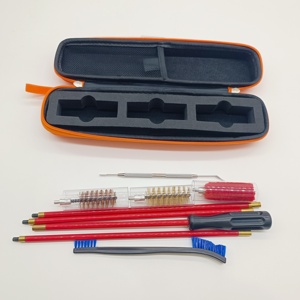 Portable 7mm <strong>Gun</strong> Cleaning Kit Swivel Head Red Rods Multi Brushes Orange EVA Case Eco-Friendly Quick-Release Security Compact <strong>Gun</strong> - Product Image 2