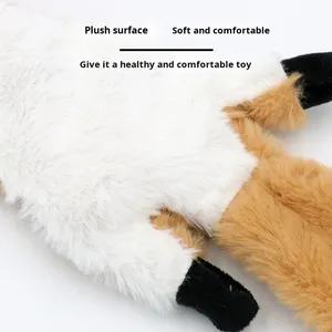 Jouet interactif en peluche souple non rembourré pour chien, jouet à mâcher durable et résistant aux morsures, jouet pour chiot compagnon auto-entretenant - Product Image 2
