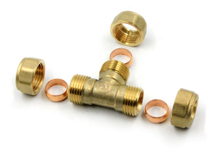 Nhà Máy Ổ Cắm Đồng Ống Brass Compression Loạt Lạnh Phụ Kiện Bao Gồm Western Union, Khuỷu Tay Và <span class=keywords><strong>Tee</strong></span> - Product Image 2