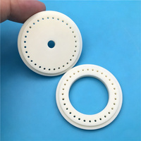 Disque perforé en céramique d'alumine Al2O3 usiné CNC avec bride pour machine industrielle, taille personnalisée