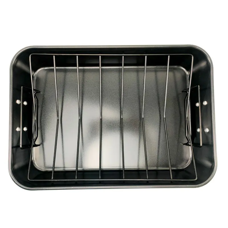 40 cm Nonstick Cookware Sets Turkey Roaster Pan Carbon Steel Roasting Pan With Rack
