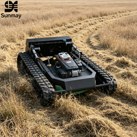 Tondeuse autoportée autonome sans fil 4 temps 22 CV monocylindre à essence, autopropulsée 4x4 pour la coupe des mauvaises herbes