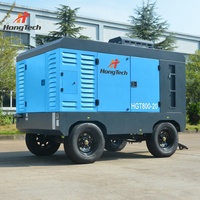Compresseur d'air diesel portable 20m³ 20bar 800CFM avec moteur Cummins, type à vis, refroidi par eau, pour forage de puits et forage DTH, Bénin