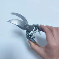 Sécateur professionnel à lame courbée, manche en bois, cisailles de jardin robustes en acier au carbone avec lame tranchante