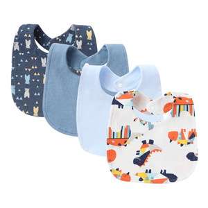 Baberos para Bebé 100% Algodón Absorbente, Babero para Niños y Niñas, Baberos Tipo Bandana Suaves de Doble Capa para Recién Nacidos, para la Dentición y la Alimentación - Product Image 2