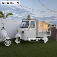 Tuk-tuk électrique durable et écologique, best-seller, en fibre de verre et aluminium, 3 places, solution de transport économique pour la vente de nourriture et de bonbons