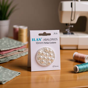 Ilan Perline Bianche 10mm Perle per Cucito - Product Image 2