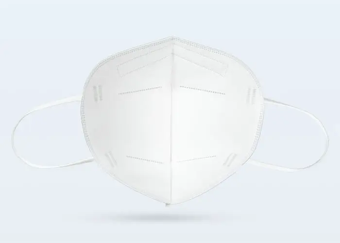 5 Ply Ear Loop Hidden Bridge Crossbar KN95 White Face Mask Respiratory Protection