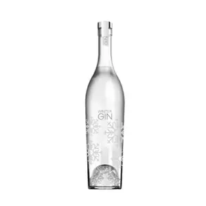 Environment friendly 750 ml liquor gin wine premium glass bottle with PVC shrink sleeve