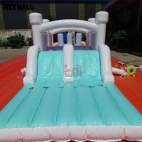 Heyhail Couleur Pastel Gonflable Jumping House Bouncer Combo Slide Parcours d'obstacles