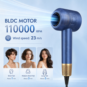 ไดร์เป่าผม BLDC ความเร็วสูง 110000 รอบต่อนาที แห้งเร็ว 23 เมตร/วินาที พร้อมประจุลบและหัวเป่าแบบพ่นลม สำหรับใช้ในบ้านและร้านเสริมสวย OEM/ODM [แห้งเร็วพิเศษ] - Product Image 3