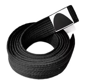 Ceintures d'arts martiaux en coton 100 % OEM en gros, ceintures personnalisées à double enroulement pour Judo, Karaté, Taekwondo, BJJ pour enfants, avec fonction extensible - Product Image 1