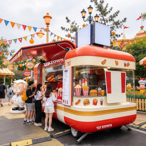 Carrito de Comida Móvil Eléctrico ZOWN, Aplicable en Todos los Escenarios, Chasis Reforzado, Camioneta de Catering Móvil para Ferias y Venta en la Playa - Product Image 1