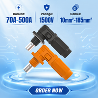 Connecteur étanche IP67 mâle/femelle haute puissance 70A-500A 1500V, borne de batterie en cuivre plaqué argent pour systèmes solaires ABS