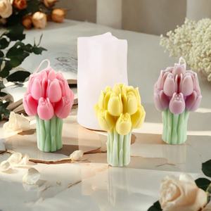 Groothandel Siliconen Hars Mal Tulp Vorm Kaars Mal Voor Huisdecoratie Geurkaars Mal - Product Image 4