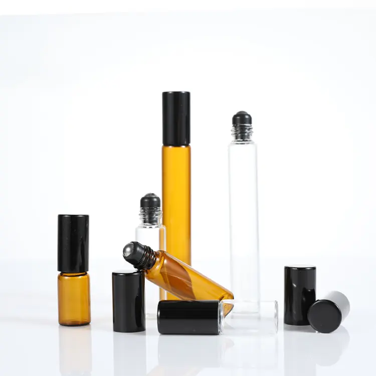 Directo de fábrica personalizado de lujo galvanizado Color dorado recargable cuidado de la piel suero aceite esencial vidrio cuentagotas botellas