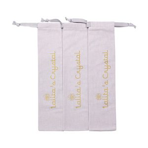 Pochettes en velours personnalisées avec logo imprimé, sacs cadeaux à cordon long pour bijoux et accessoires, emballage tubulaire pour montres, lunettes, boucles d'oreilles - Product Image 4