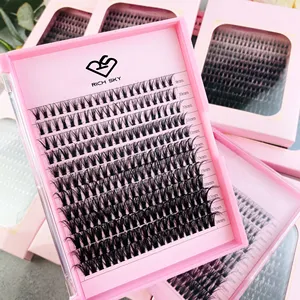 Richsky cụm lông mi bán buôn DIY Lash phần mở rộng phân khúc Lash Cụm