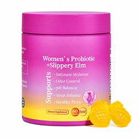 Gummies Probiotiques OEM pour Femmes, 60 Unités, avec Écorce d'Orme Rouge pour le Soutien de la Flore Intime et l'Équilibre du pH