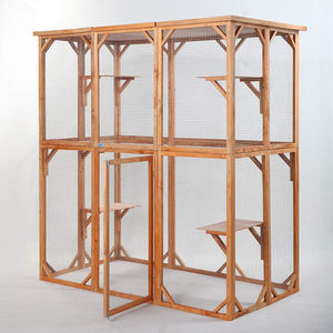 Yüksek kaliteli en ucuz ahşap kedi muhafaza kapalı kedi evi büyük kedi kafesi - Product Image 3